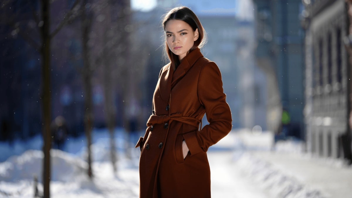Zapomnij o kurtce. Płaszcz w stylu Julii Wieniawy w odcieniu "chocolate brown" to hit tej zimy
