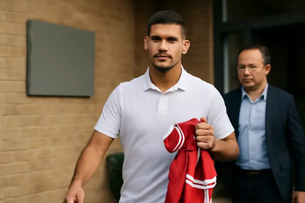 Jak umowa wygląda w szczegółach — Zawodnik: Bruno Guimarães Klub nabywający: Arsenal Kwota transferu: ok. 75 mln funtów (~87 mln euro) Czas trwania kontraktu: 4 lata Stan formalny: medyczne ukończone — oczekiwanie na podpis i ogłoszenie Klauzula dla Olympique Lyon: 20%