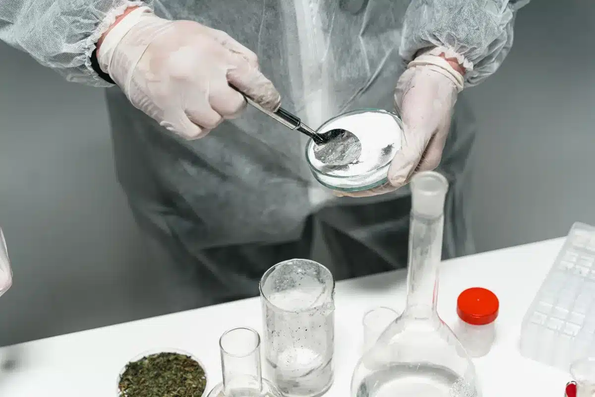 Test antydopingowy i próbka do badania w laboratorium