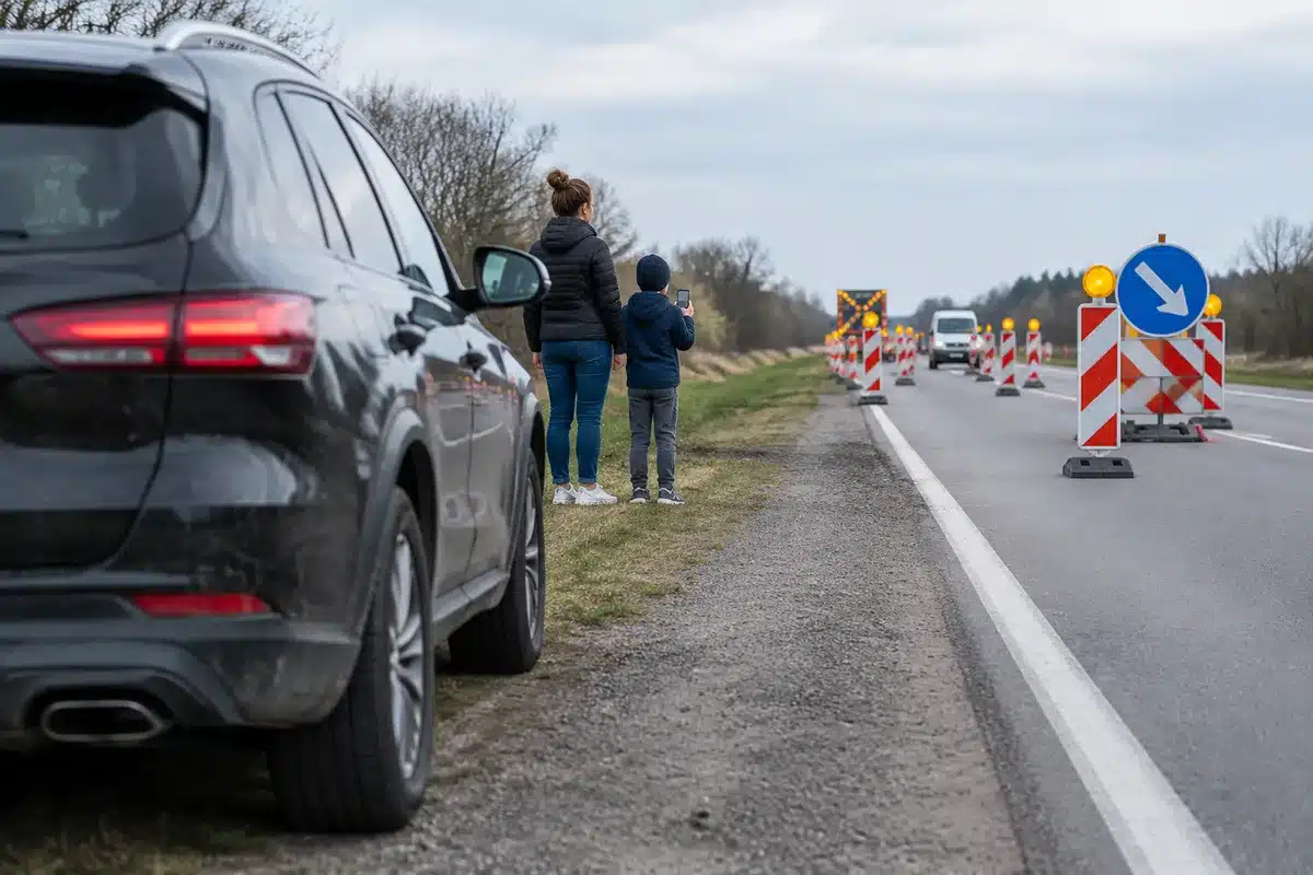 Napad na autostradzie: kierowca SUV zaatakował kobietę, córka nagrała, sprawca zatrzymany